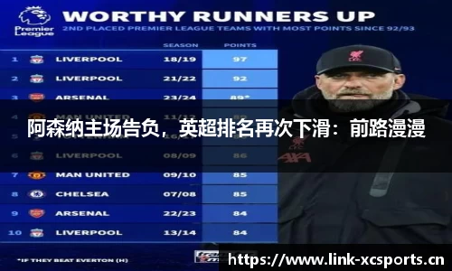 阿森纳主场告负，英超排名再次下滑：前路漫漫